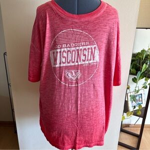Wisconsin Badgers KA Knights Apparel Red Graphic Tee T-Shirt, Men’s Sz XXL 50/52